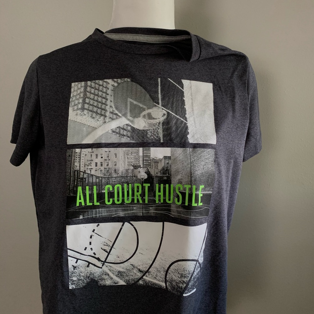 "All Court Hustle" Grey T- shirt